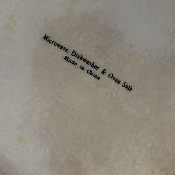 Apple Pie Recipe Ceramic Pie Dish 10” Beige & Orange Microwave Dishwasher Safe - Picture 5 of 9